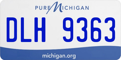MI license plate DLH9363