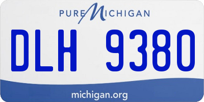 MI license plate DLH9380