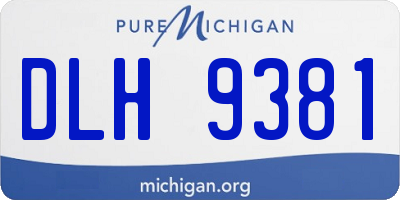 MI license plate DLH9381