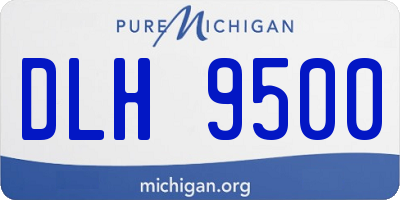 MI license plate DLH9500
