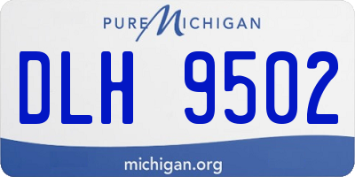 MI license plate DLH9502
