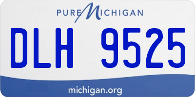 MI license plate DLH9525