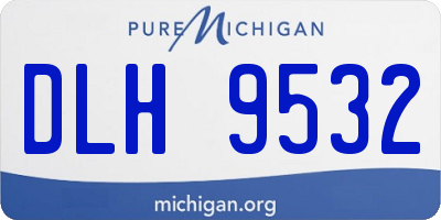 MI license plate DLH9532
