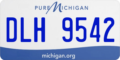 MI license plate DLH9542
