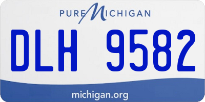 MI license plate DLH9582