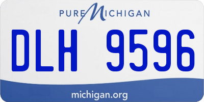 MI license plate DLH9596