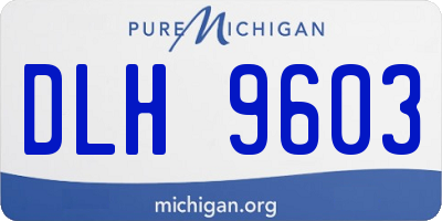 MI license plate DLH9603