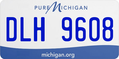 MI license plate DLH9608