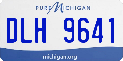 MI license plate DLH9641