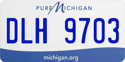 MI license plate DLH9703
