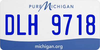 MI license plate DLH9718