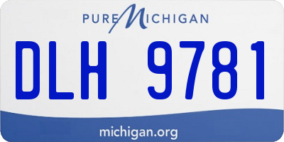 MI license plate DLH9781