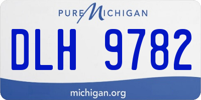 MI license plate DLH9782
