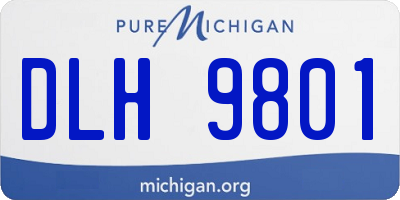 MI license plate DLH9801