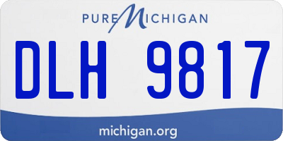 MI license plate DLH9817