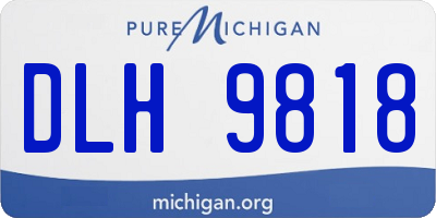 MI license plate DLH9818