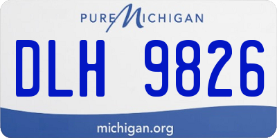 MI license plate DLH9826