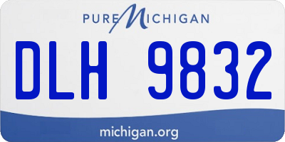 MI license plate DLH9832