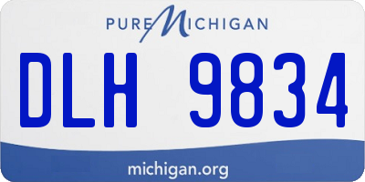 MI license plate DLH9834