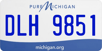 MI license plate DLH9851