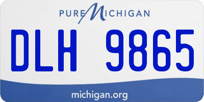 MI license plate DLH9865