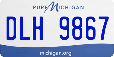 MI license plate DLH9867