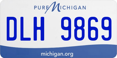 MI license plate DLH9869