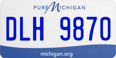 MI license plate DLH9870