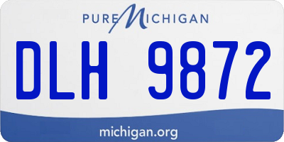 MI license plate DLH9872