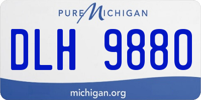 MI license plate DLH9880