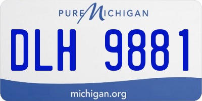 MI license plate DLH9881