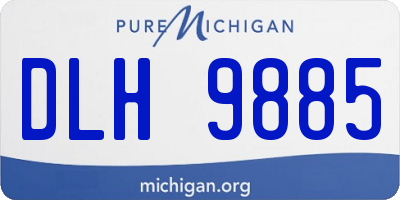 MI license plate DLH9885