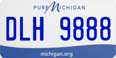 MI license plate DLH9888