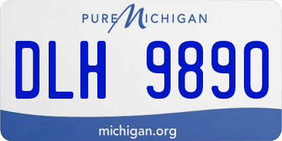 MI license plate DLH9890
