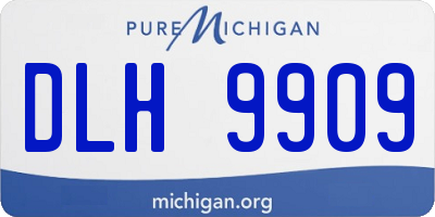 MI license plate DLH9909