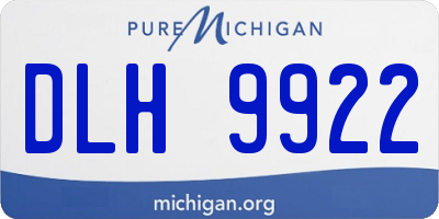 MI license plate DLH9922