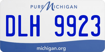 MI license plate DLH9923