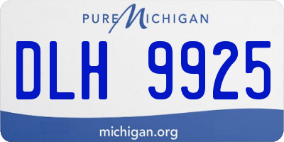 MI license plate DLH9925