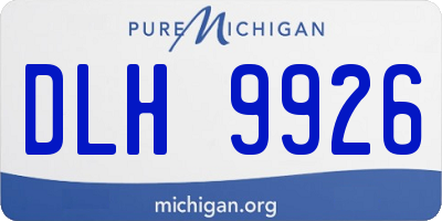 MI license plate DLH9926