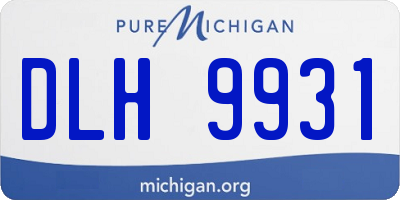 MI license plate DLH9931