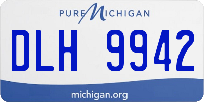 MI license plate DLH9942