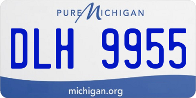 MI license plate DLH9955