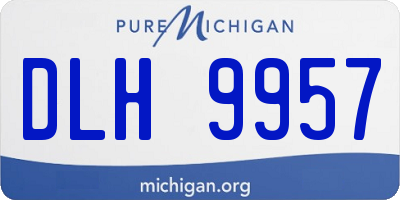 MI license plate DLH9957