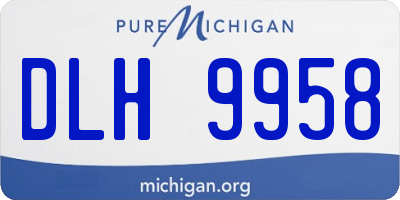 MI license plate DLH9958