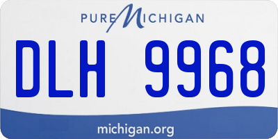 MI license plate DLH9968