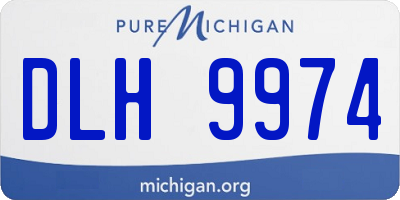 MI license plate DLH9974