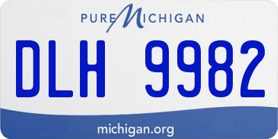 MI license plate DLH9982