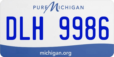 MI license plate DLH9986