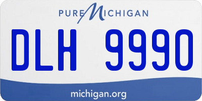 MI license plate DLH9990