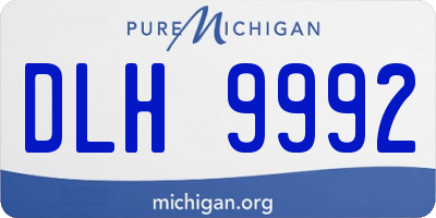 MI license plate DLH9992